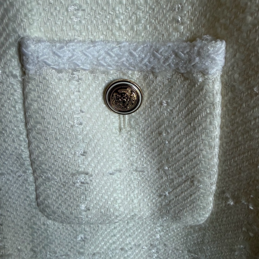 Ann Taylor Cream Textured Lady Jacket - 4p NWT - Picture 2 of 5